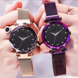 Elegant Women's Magnetic Chain Wrist Watch – Classy Design