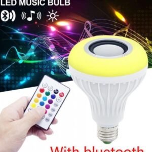 2-in-1 Smart RGB LED Bulb with Bluetooth Speaker & Remote
