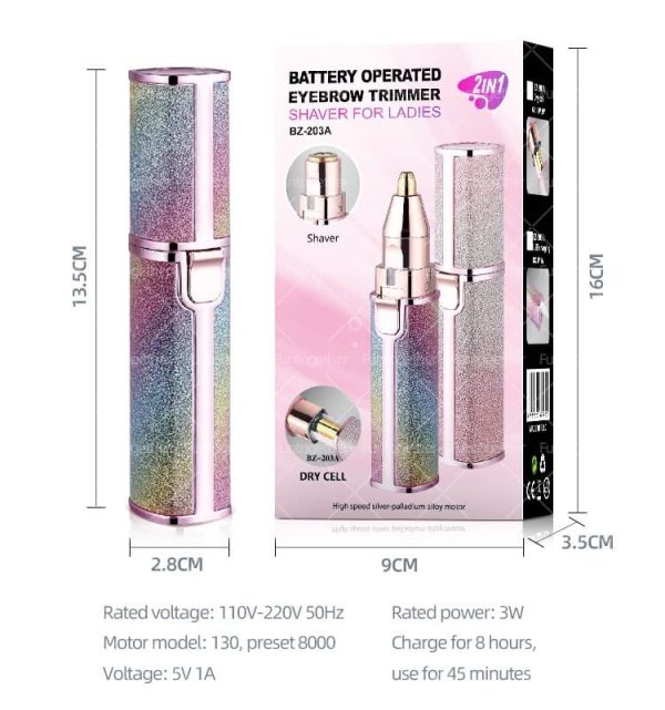 2-in-1 Electric Eyebrow Trimmer & Shaver | for Women