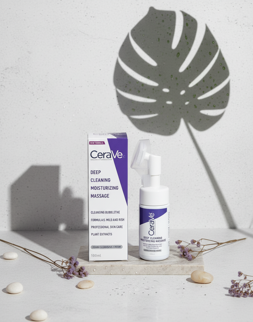 CeraVe Deep Cleaning Moisturizing Massage Foam Cleansing Cream - Image 2